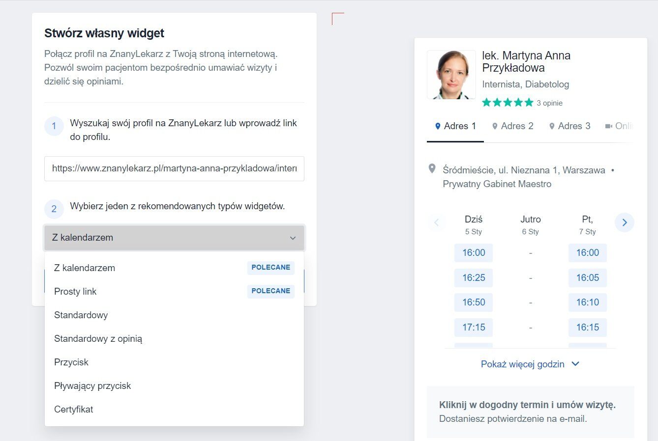 stwórz_włąsny_widget_rejestracja_wizyt_online_kalendarz