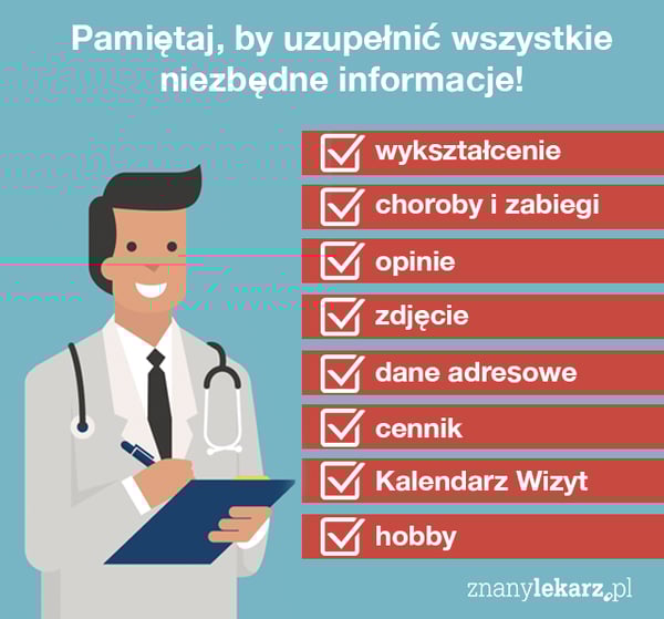informacje na profilu