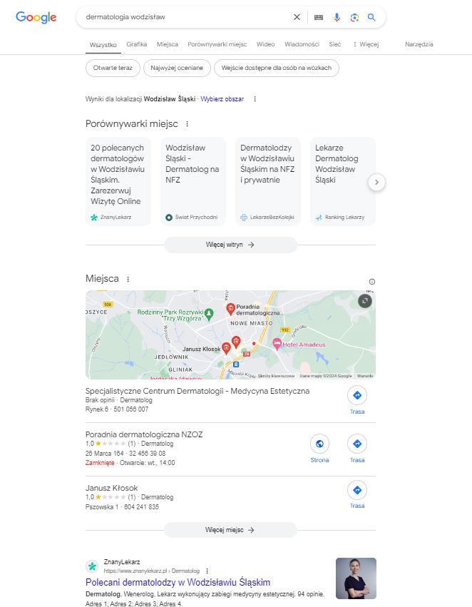 Jak sprawdzić widocznośc swojej placówki w Internecie?
